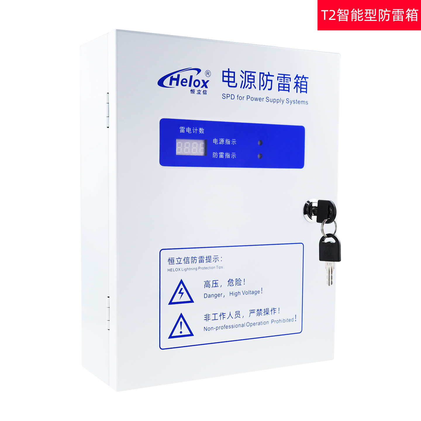 恒立信单相电220V智能型电源防雷箱（20kA-200kA） T2  HM  带智能RS485通讯