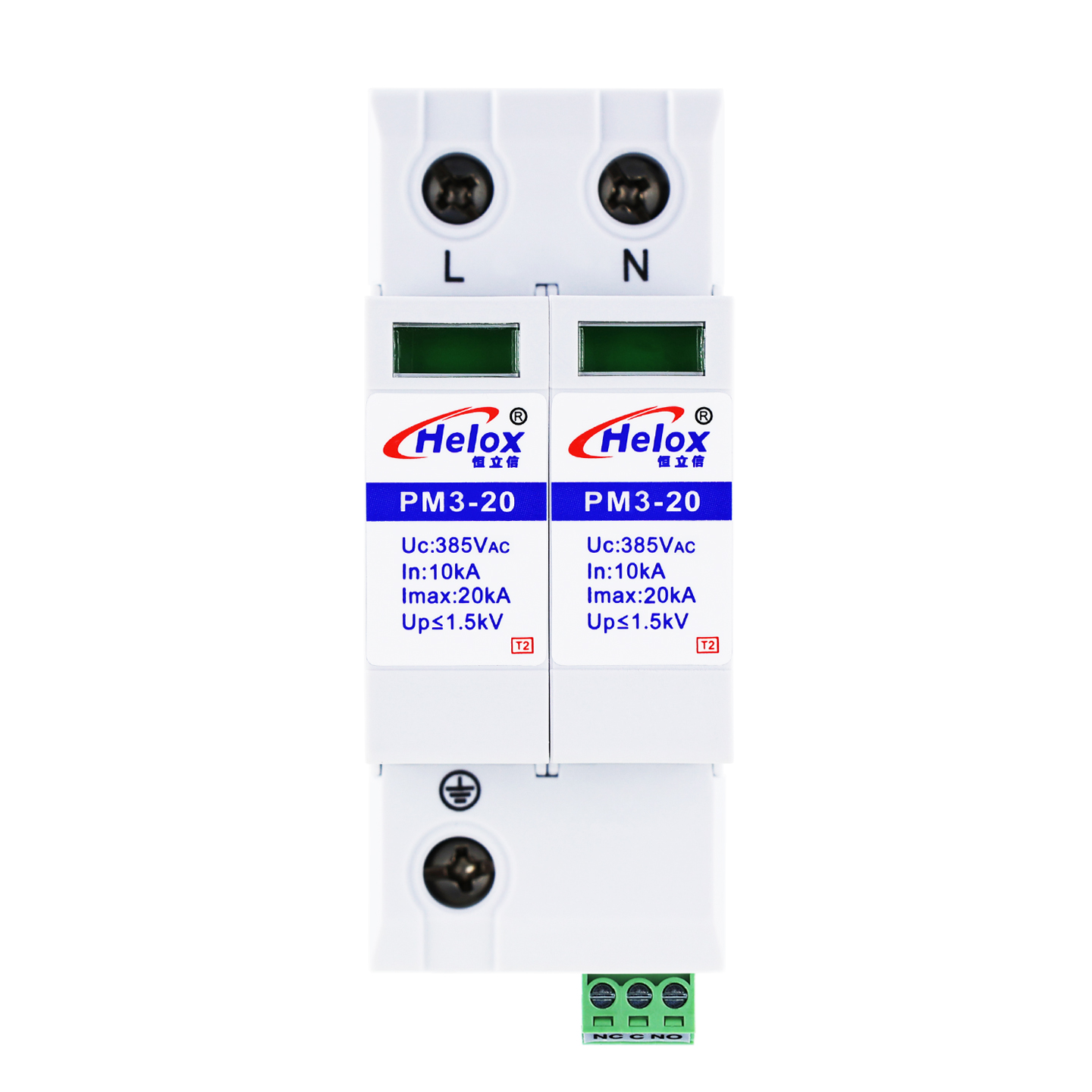 恒立信单相电220V电源防雷模块 Uc:385V PM系列 遥信FS