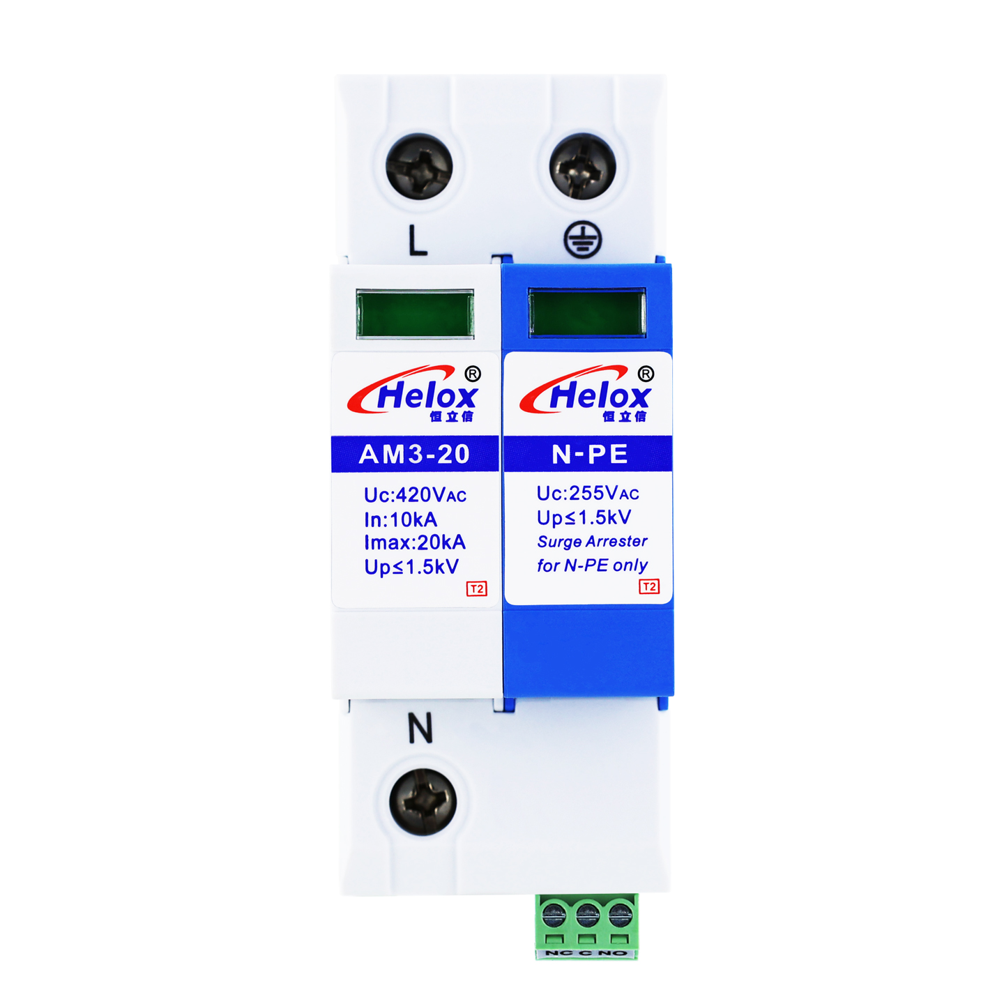 恒立信1+NPE电源浪涌保护器 Uc:420V AM系列 遥信FS