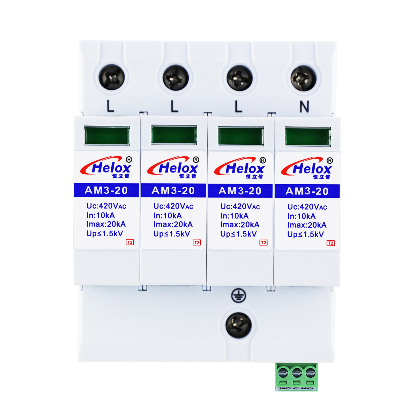 恒立信三相电380V电源防雷模块 Uc:420V  AM系列 遥信FS