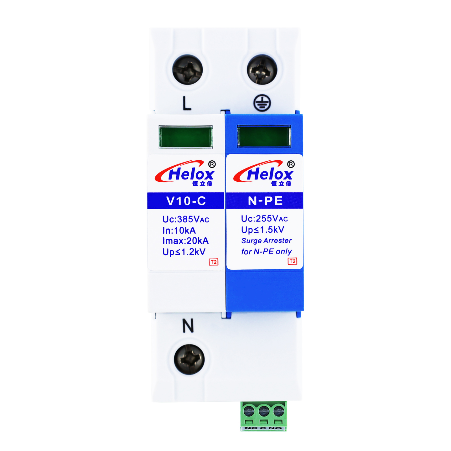 恒立信1+NPE电源浪涌保护器 Uc:385V V系列 遥信FS