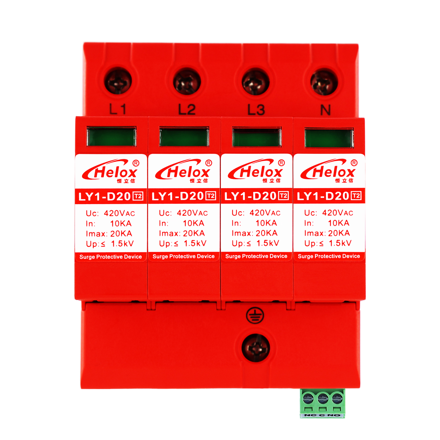 恒立信三相电380V电源防雷模块 Uc:420V LY系列 遥信FS