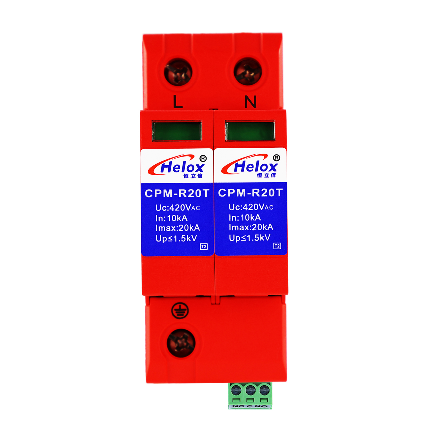 恒立信单相电220V电源防雷模块 Uc:420V CPM-R*T系列 遥信FS