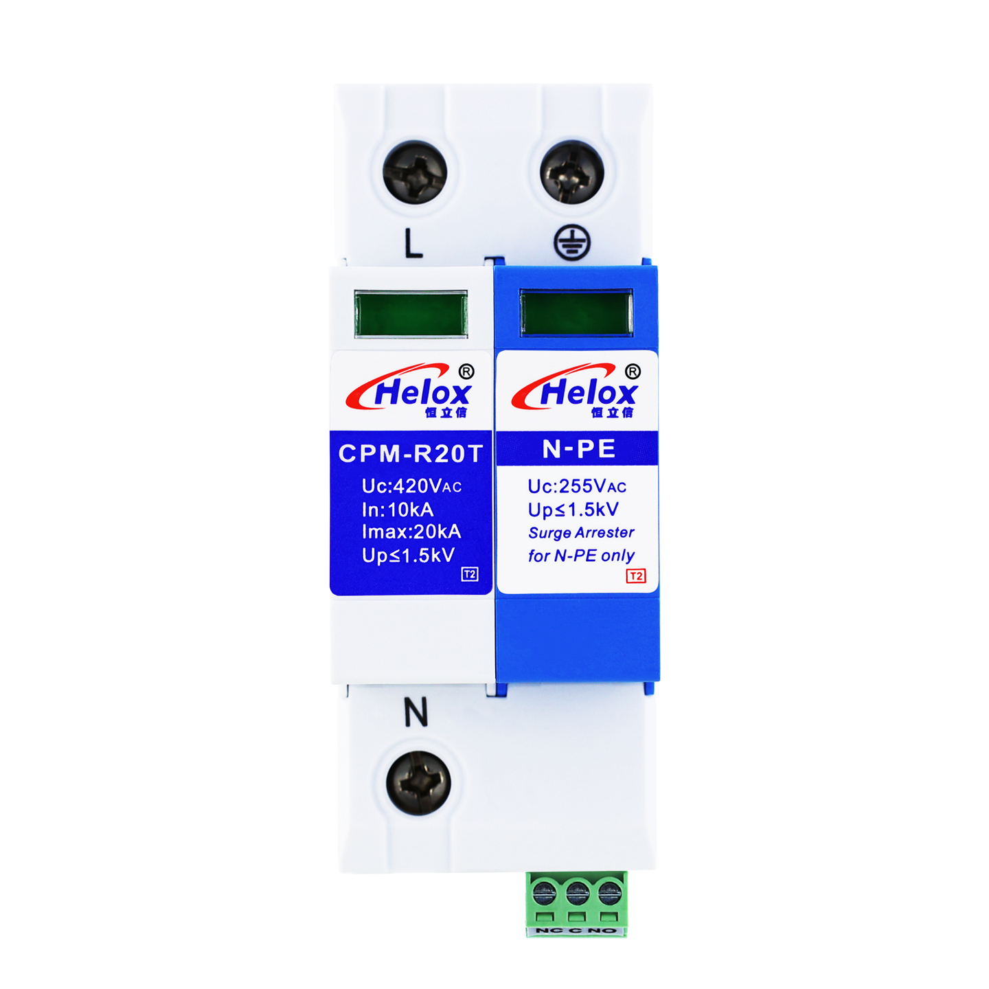 恒立信1+NPE电源浪涌保护器 Uc:420V CPM-R*T系列 遥信FS