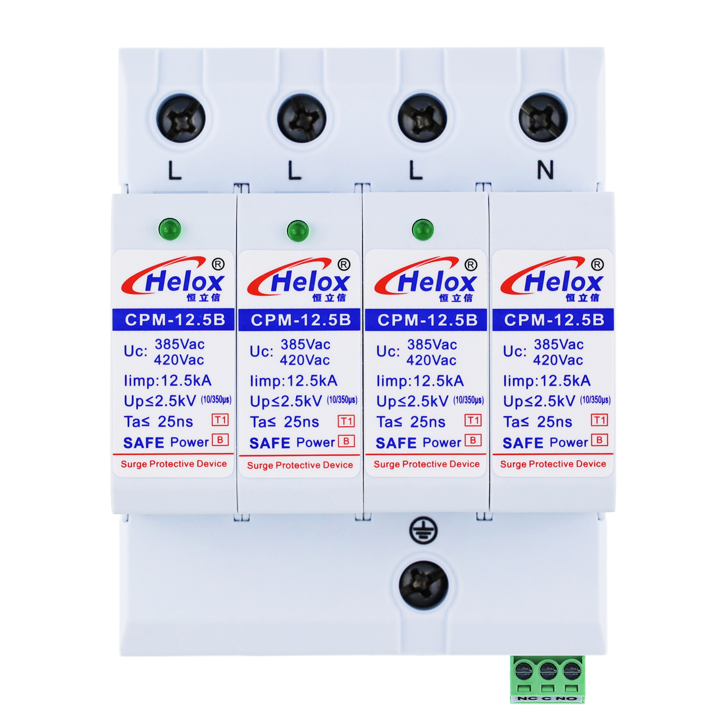 恒立信三相电380V一级电源防雷模块（12.5kA-100kA）T1试验 CPM1-*B 遥信FS